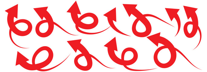 blue flat curved arrow icon sheet.  arrow indicators symbols isolated vector illustration