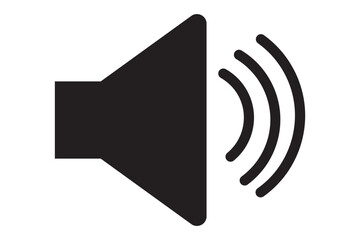 Speaker audio icon set. Volume voice control on off mute symbol. Flat application interface sound sign button. Vector illustration image. Isolated on white