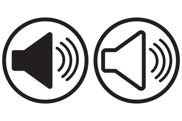 Sound off vector icon. Mute button speaker. Volume sign. 