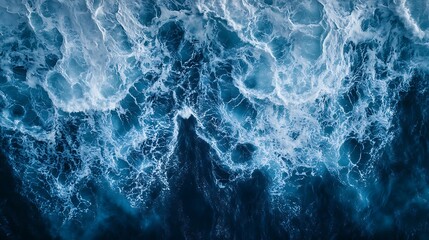 Naklejka premium Aerial view ocean waves images