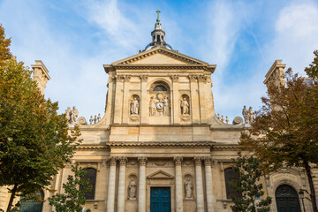 Fototapeta premium Europe, Paris.Saint-Étienne-du-Mont, Catholic church. On Montagne Sainte-Geneviève ,5th arrondissement. Shrine of St. Geneviève, the patron saint of Paris.
