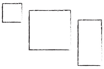 Photo frames. Collection Photo frames, isolated. Template mockup photo frame different shapes. Transparent background. Vector illustration.