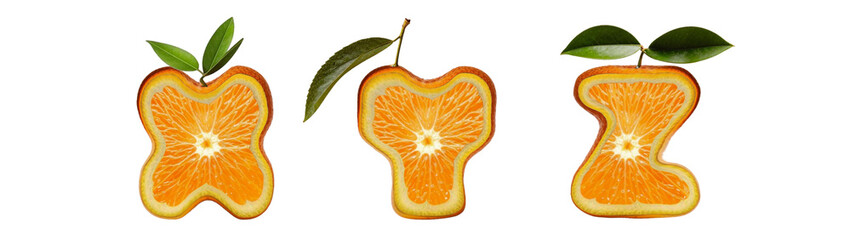 Citrus Font X, Y, Z – Orange Slice Letters for Creative Projects