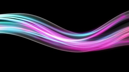 Abstract, vibrant, wavy, light trails