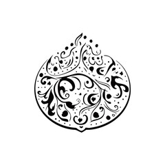 black water art design vector