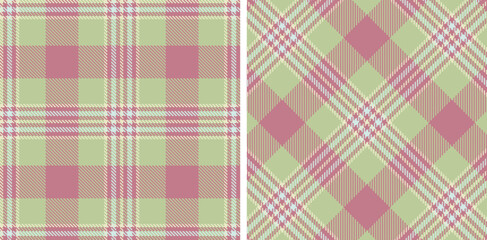Pastel Old Rose Seamless Tartan with Soft Pale accents Fabric Design