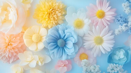 Obraz premium an assortment of colorful flowers. The flowers in bloom create a visual harmony and celebrate the beauty of spring