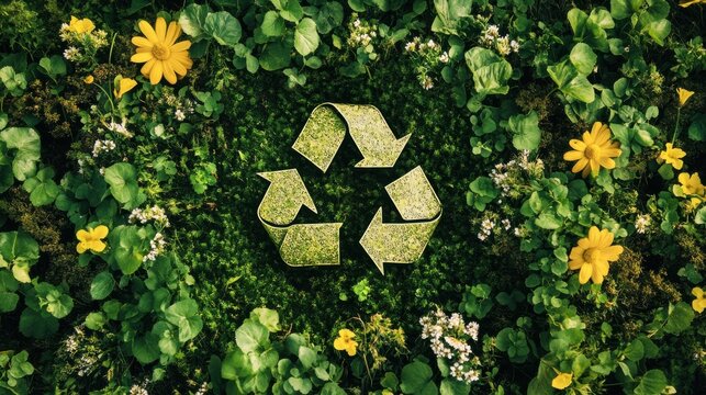 Circular economy and green environmentally sustainable practices, highlighting innovative recycling methods, renewable energy sources, and eco-friendly product designs for a sustainable future