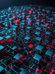 Obraz premium Abstract 3D cubes design.