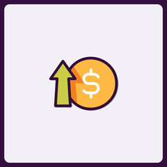 Fototapeta premium Growing Finances: An Icon Depicting Revenue Growth and Investment Returns