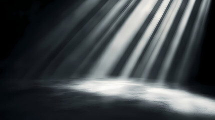 Light beams in darkness. Radiant Shadows. Illustration