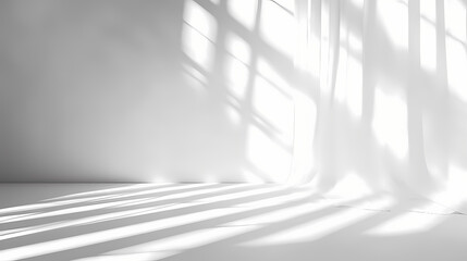 White wall with soft light streaks and shadow. Radiant Shadows. Illustration