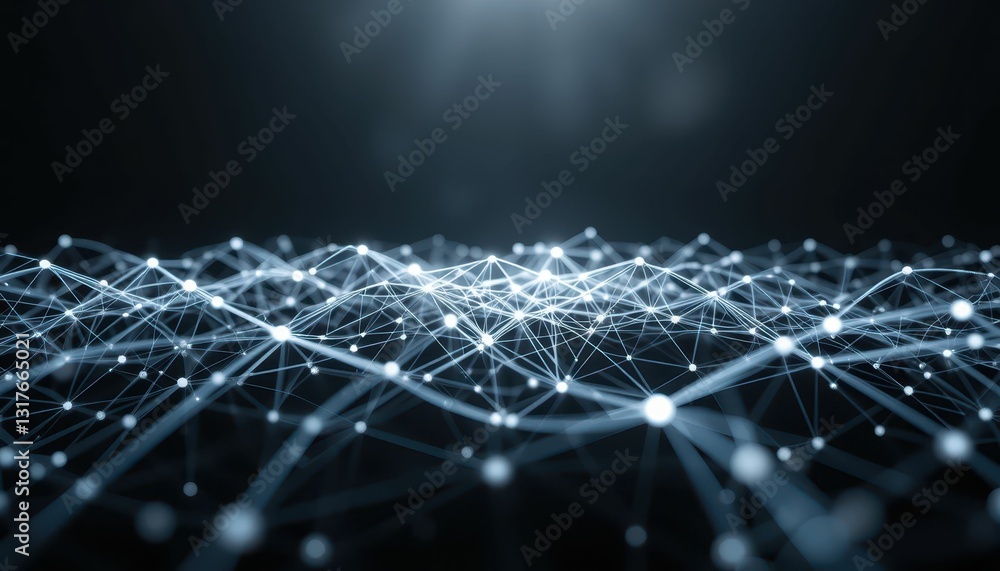Aufkleber abstract technology concept with connecting dots and lines