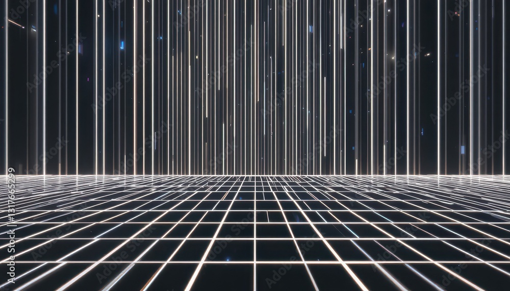 Aufkleber abstract background of light rays and grid for futuristic design