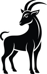Silhouette of a goat, goat Silhouette vector illustration 