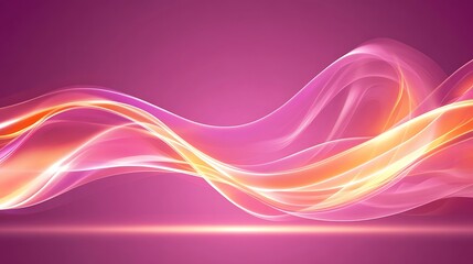 Obraz premium Abstract flowing ribbons of light across a solid colored background