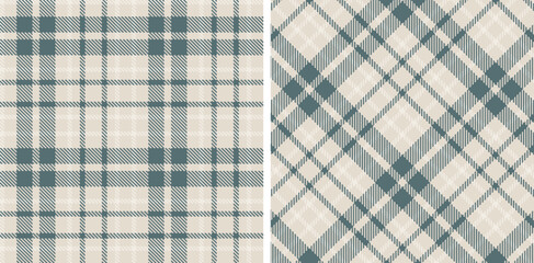 Dusty Light Grey and Light Gunmetal Seamless Tartan Fabric Design