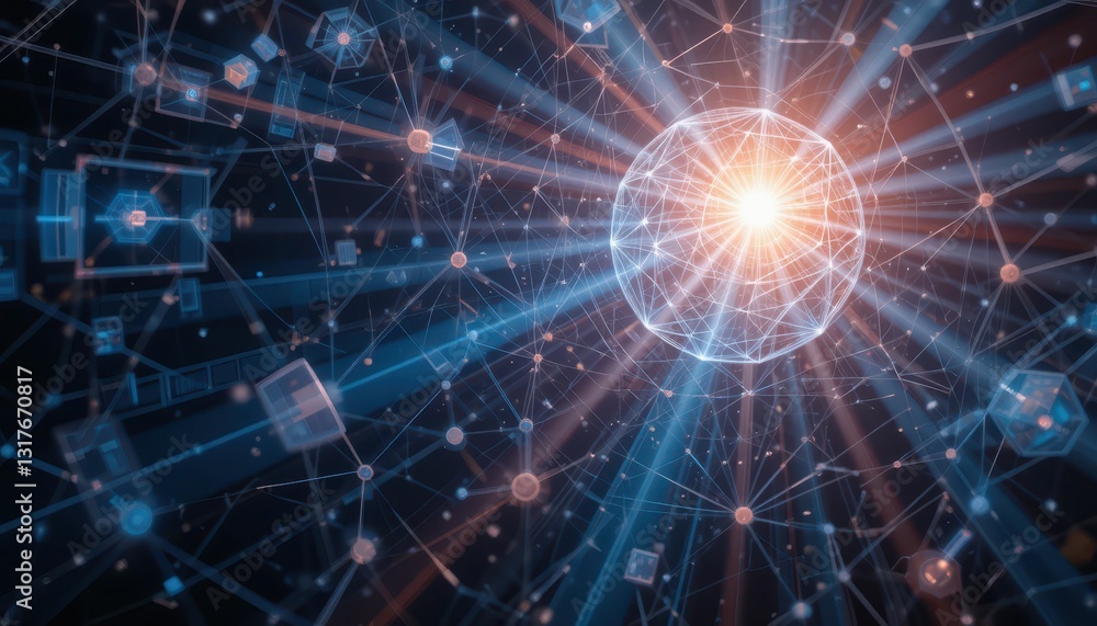 Poster abstract representation of energy and connectivity within a network
