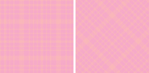 Fototapeta premium Pastel Pale Rose and Warm Powder Pink Seamless Tartan Fabric Design