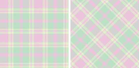 Metallic Pale Turquoise and Smoky Light Lavendar Seamless Tartan Fabric Design