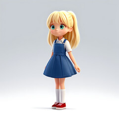 little girl with a toy