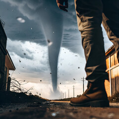 man and woman in winter