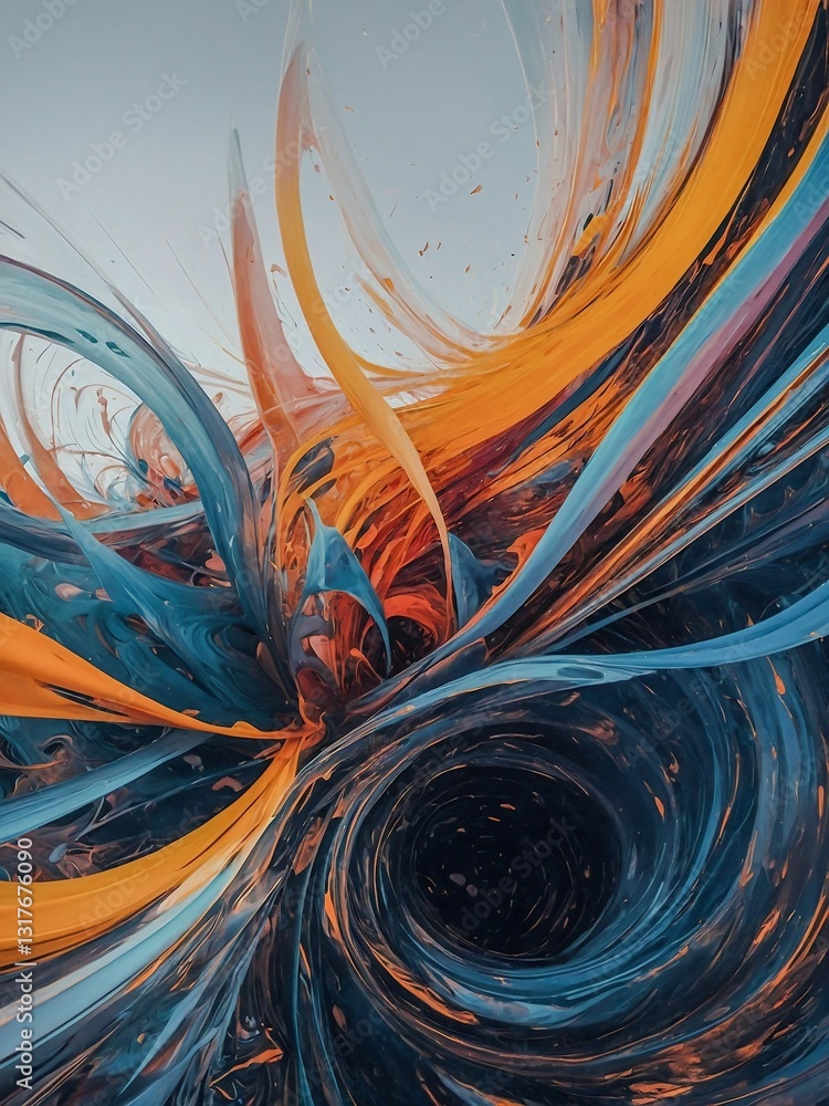 Poster abstract art created with generative ai.