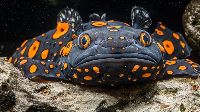 Close-up view of two Kuhli loaches in a vibrant aquarium setting