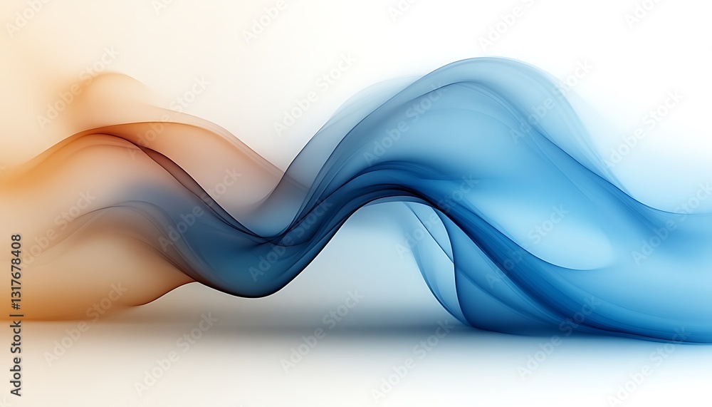 Aufkleber abstract fluid shapes showing colorful waves and gradients against white background