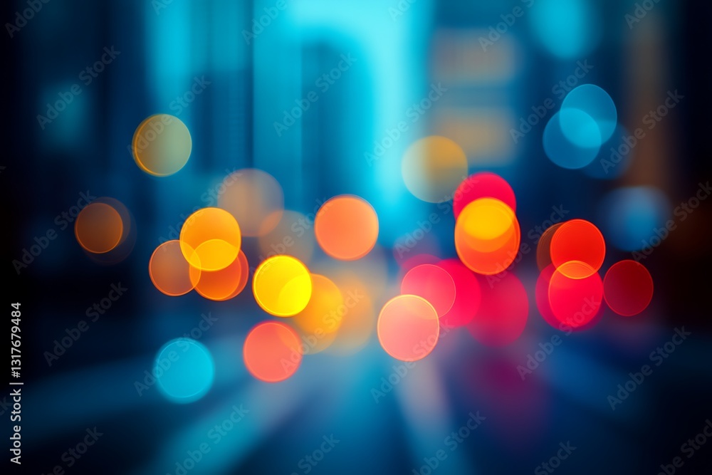 Aufkleber out of focus lights create a colorful and vibrant bokeh effect