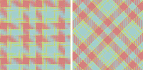 Pastel Seamless Tartan in Neon Greenish Beige tones Fabric Design