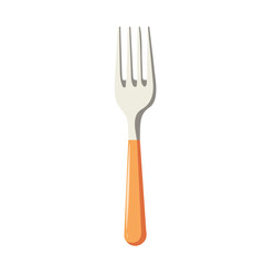 2D flat vector illustration Fork icon isolated on a white background.

