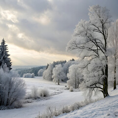winter landscape in the forest
