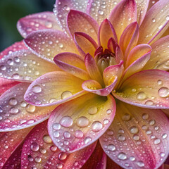 water drops on pink flower
