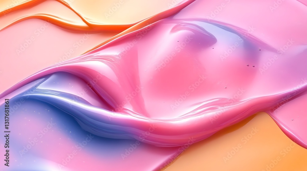 Aufkleber a beautiful abstract image featuring smooth colorful flowing forms