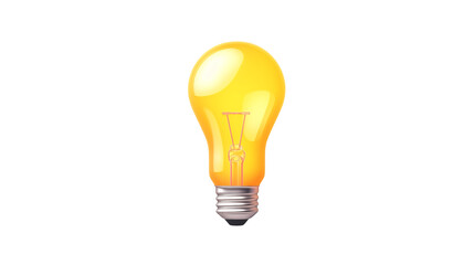 Bright Yellow Light Bulb Idea Innovation Concept Energy Efficiency Glowing Illumination Electric Power Modern Design 3D Rendering