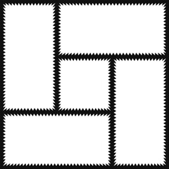 Zigzag Bento Grid Box Frame Layout