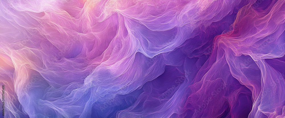 Aufkleber abstract image of flowing purple and pink fabric texture, creating a dreamy, ethereal mood, suggesti