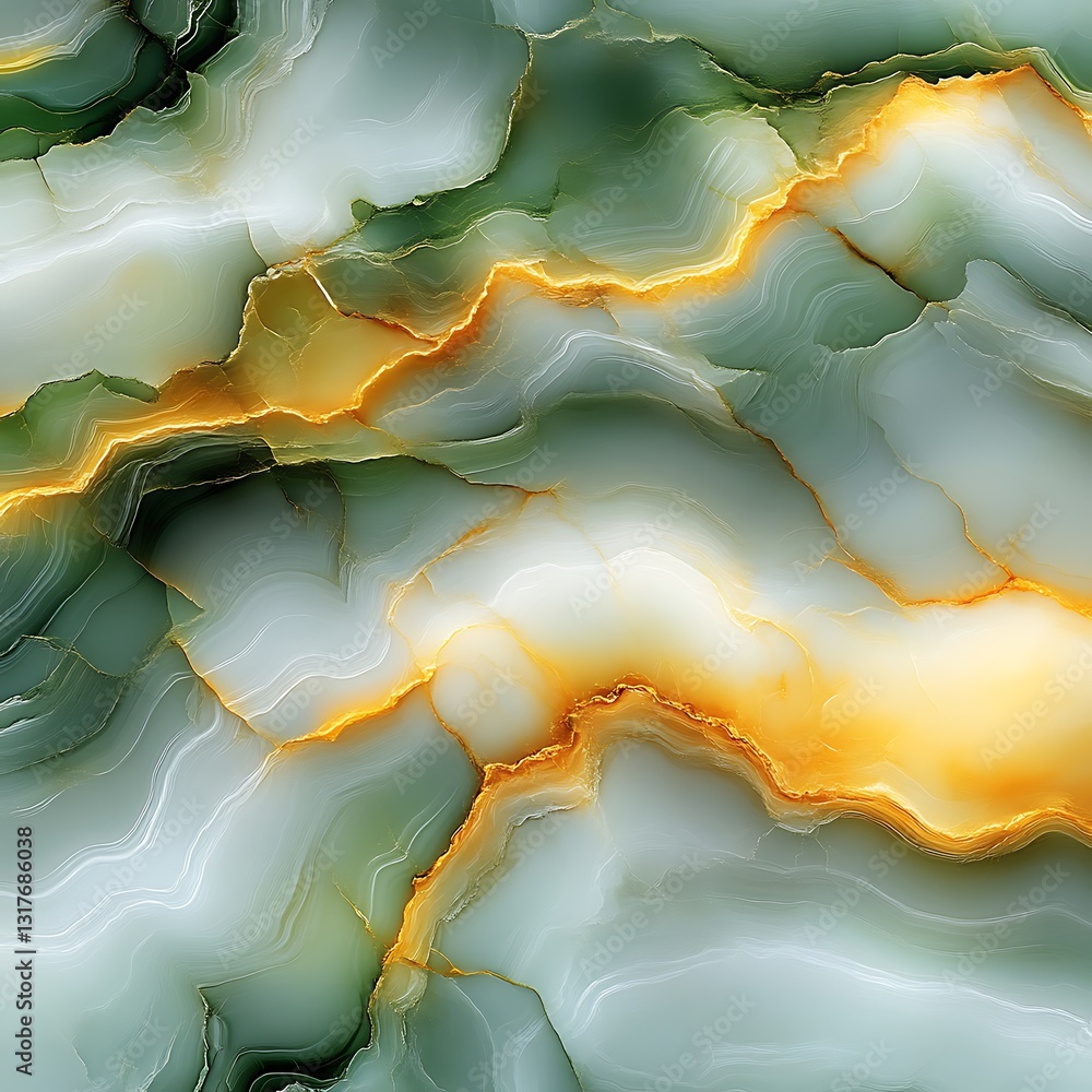 Poster abstract image depicting marbled flowing colors and intricate patterns