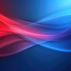 Naklejka premium Abstract swirling design with vibrant red and blue glowing particles on a dark background, creating a dynamic and futuristic look