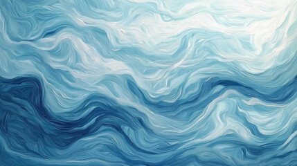 Obraz premium Flowing blues and whites create a swirling, abstract wave-like texture