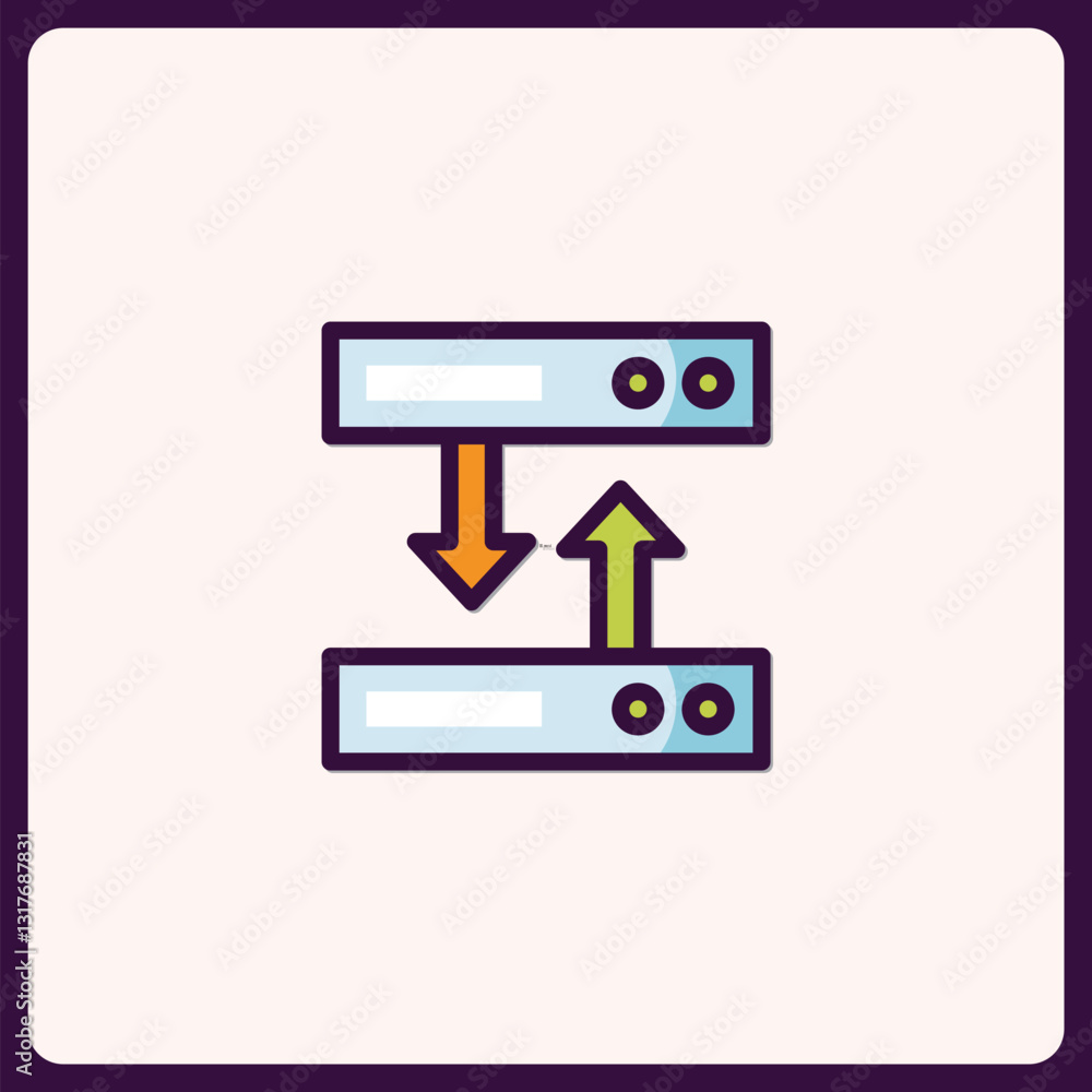 Poster data synchronization and transfer between servers with bidirectional flow
