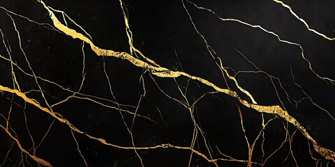 Black gold marble texture background
