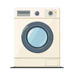 2D flat vector illustration Washing Machine icon isolated on a white background.

