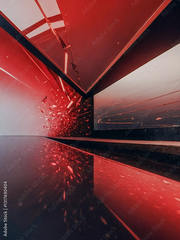 Poster abstract background with falu red and famous gradient.