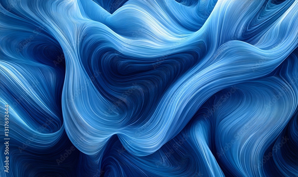 Poster abstract blue wave pattern: dynamic and serene visual art background