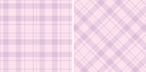 Modern Cool Light Lilac Seamless Madras Plaid Textile Design