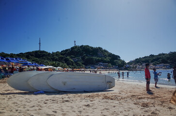 Surfboard on the beach