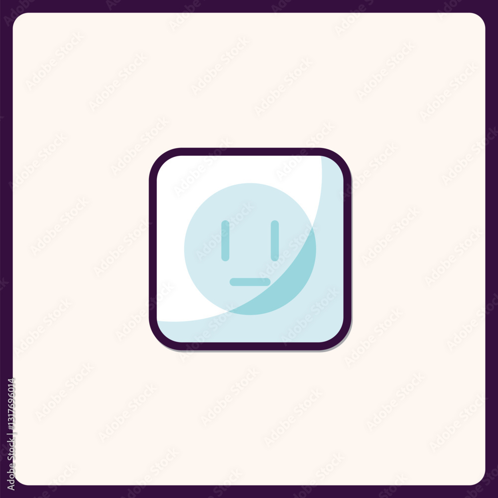 Poster electric outlet icon with minimalist design featuring power socket vector