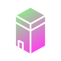 Kaaba Islamic Holy Symbol Gradient Illustration
